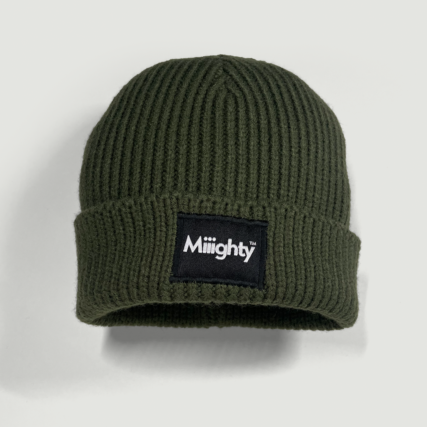 Olive Thermal Logo Beanie